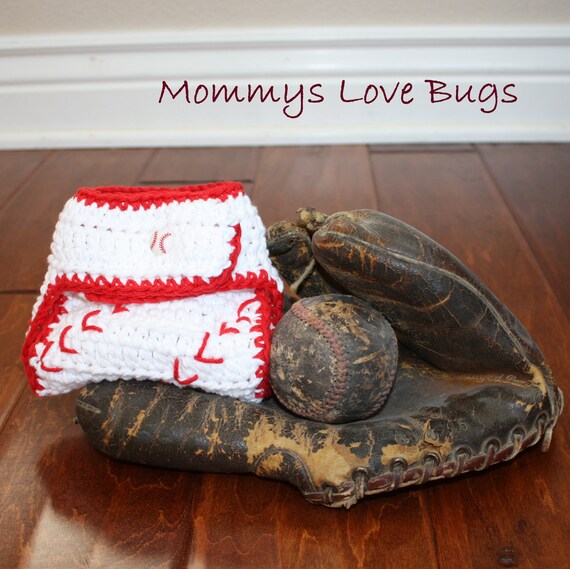 Items similar to Baseball Baby Crochet Diaper Cover Boy or a Girl