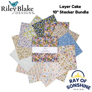 Liberty Tree of Life Woodland Pastels Layer Cake 10&quot; Stacker Bundle - Riley Blake Designs - 42 piece Precut -  10-TREELIFEB-42