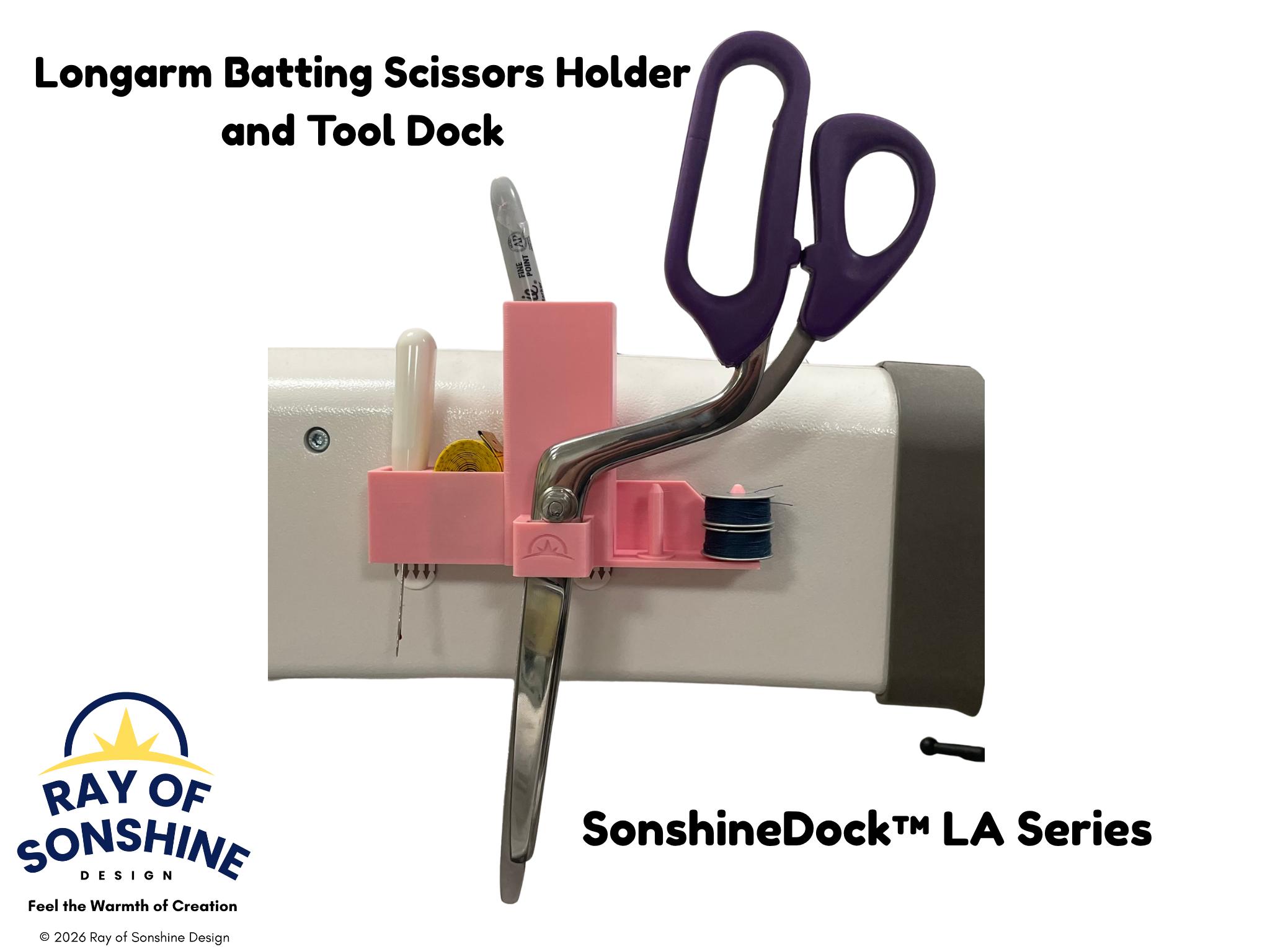 Longarm Batting Scissors Holder and Tool Dock – Bobbins & Quilting ...