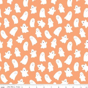 Hey Pumpkin Ghosts Pumpkin - C16032-PUMPKIN - Riley Blake Designs - Halloween Fabric -  Cotton Fabric by the yard
