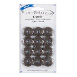 Super Bobs MasterPiece Cotton 70yd Prewound Bobbins 12ct L-Style Nightscape 149-12-181