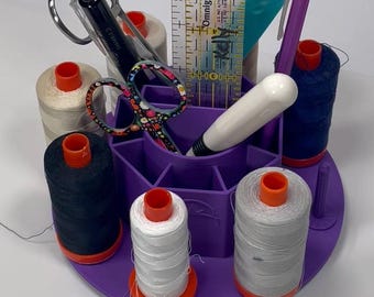 Sewing Caddy Carousel, Thread Holder and Tool Organization