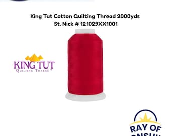 King Tut bomullsquiltningstråd 3-trådig 40wt 2000yds - Lin 121029XX973 - Långarmstråd