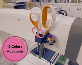 Quilt Machine, Longarm, Scissor and Bobbin Storage Organizer. Scissor Holder Longarm