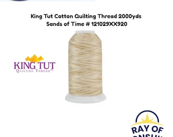 King Tut bomullsquiltningstråd 3-trådig 40wt 2000yds - Sands of Time 121029XX920 - Långarmstråd