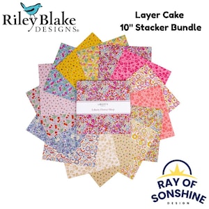 Liberty Flower Shop Layer Cake 10&quot; Stacker Bundle - Riley Blake Designs - 42 piece Precut -  10-LFLOWER-42