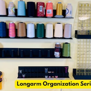 Spool Rulers Wall Shelf for Quilting Rulers - Longarm Organization Series - Fabric ...