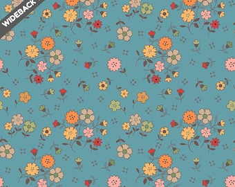 Wide Back Autumn Floral Raindrop - Black Riley Blake 107/108" Wide Quilting Cotton Fabric - WB14673-RAINDROP