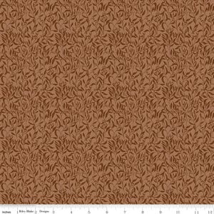 Let's Wander Leaflets Rust | Riley Blake Quilting Cotton Fabric - Riley Blake Designs - Cotton Fabric by the yard