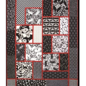 Het Big Block-quiltpatroon van Black Cat Creations, 53 x 71 in - Riley Blake Designs - katoenstof op maat gesneden