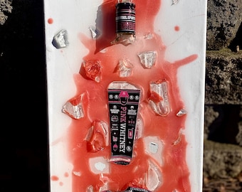 Broken Vodka Bottle Resin Wall Art