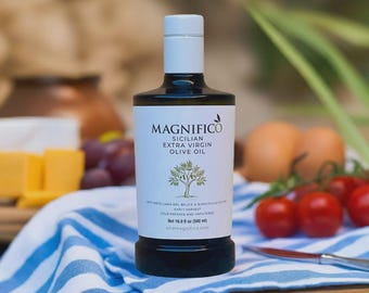 Aceite de oliva virgen extra siciliano prensado en frío de cosecha temprana