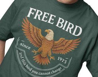 Maglietta Free Bird Graphic: maglietta vintage da gruppo rock.