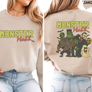 Vintage Halloween Sweatshirt, Retro Halloween Monster Mash Sweatshirt, Halloween Aesthetic, Graphic Monster Sweatshirt, Fall Oversized Shirt