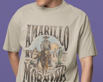 Amarillo By Morning-T-shirt: Texas Country Music-cowboy-T-shirt