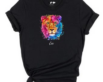 Leo Zodiac Sign Unisex Tee - Black Shirt
