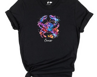 Cancer Zodiac Sign Unisex Tee - Black Shirt