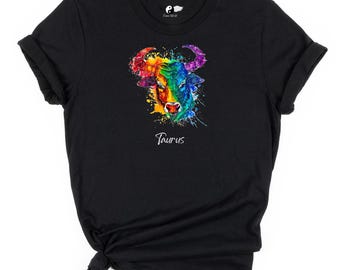 Taurus Zodiac Sign Unisex Tee - Black Shirt