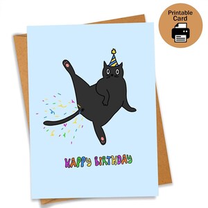 Funny Cat Card, Funny Birthday Card Cat, Cat Birthday Card, Happy Birthday Card, Card for him, Cat Gifts, Funny Card, Cat Lady Gift, Cat,