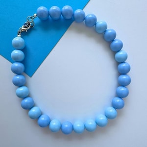 Chunky Beaded Statement Necklace: Colourful Round Beads, Handmade