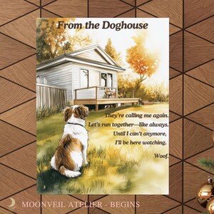 犬好きのポスター: 犬小屋から、心温まる犬のアート、ペットの装飾、動物の壁アート、犬の飼い主への贈り物、家と庭の装飾