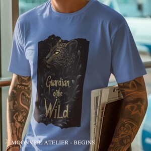 Guardian of the Wild T-Shirt,Unisex Nature Lover Tee,Eco-Friendly Wildlife Shirt,Spiritual Jungle Art,Gift for Outdoor & Animal Enthusiasts