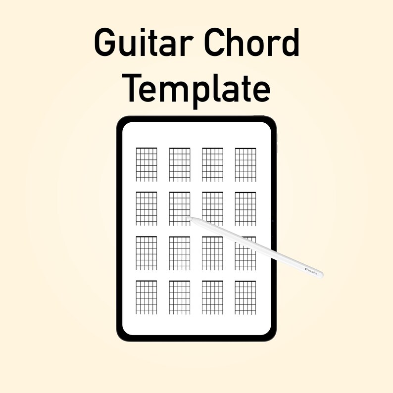 Plantilla de acordes de guitarra para descargar en formato digital ...