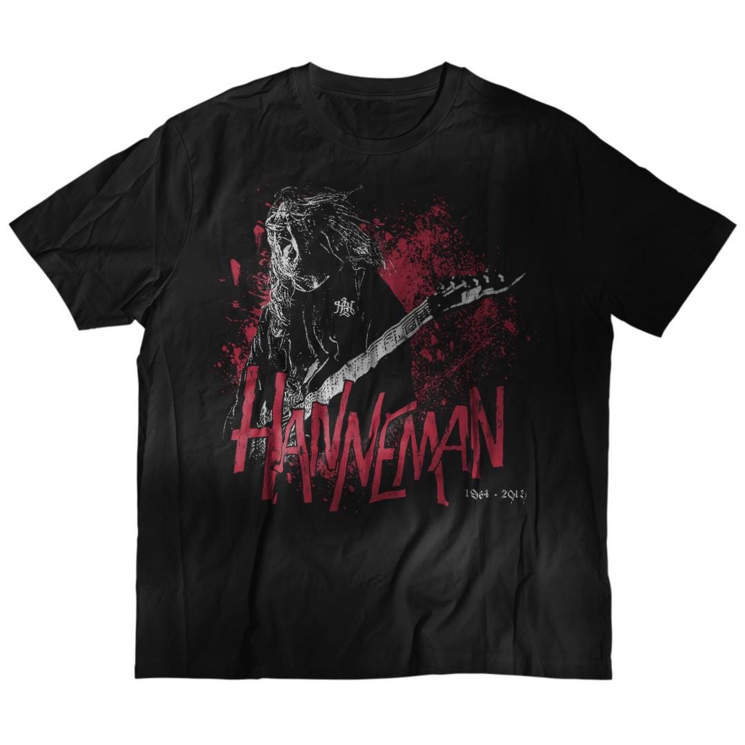 T-shirt Noir Jeff Hanneman Tribute - Homme/Unisexe, Coton, Coupe Classique