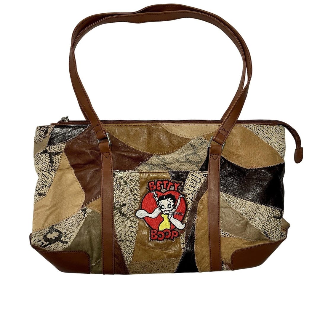 Betty Boop Patchwork Tote Bag Purse Novelty Shoulder Bag Y2K 