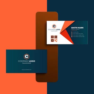 Sjabloon voor bewerkbare visitekaartjes Canva | Visitekaartje pdf | Digitaal visitekaartje met QR-code |Minimalistisch visitekaartje | Dubbelzijdig ontwerp