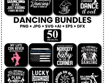 Dance SVG Bundle for Moms Coaches and Dancers, Trendy Dance Quote Cut Files, Team Shirt Design Pack, Instant Digital Download