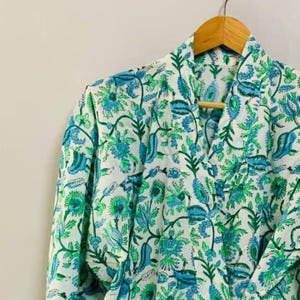 Kimono de algodón, batas de algodón, regalo para ella, kimono de mujer, batas de algodón, verano de algodón, bata corta de mujer, batas estampadas, batas de algodón, batas de mujer.