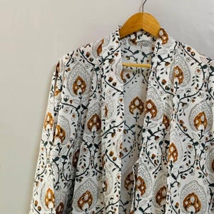 Kimono de algodón, batas de algodón, regalo para ella, kimono de mujer, batas de algodón, verano de algodón, bata corta de mujer, batas estampadas, batas de algodón, batas de mujer.