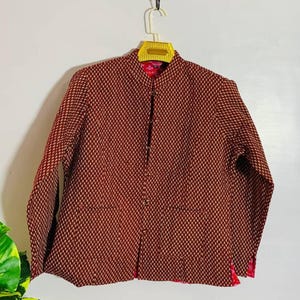 Dwustronna pikowana kurtka, krótka bawełniana kurtka, ręcznie robiona kurtka, zimowy płaszcz w stylu boho dla kobiet, kurtka w nowym stylu, prezenty dla niej