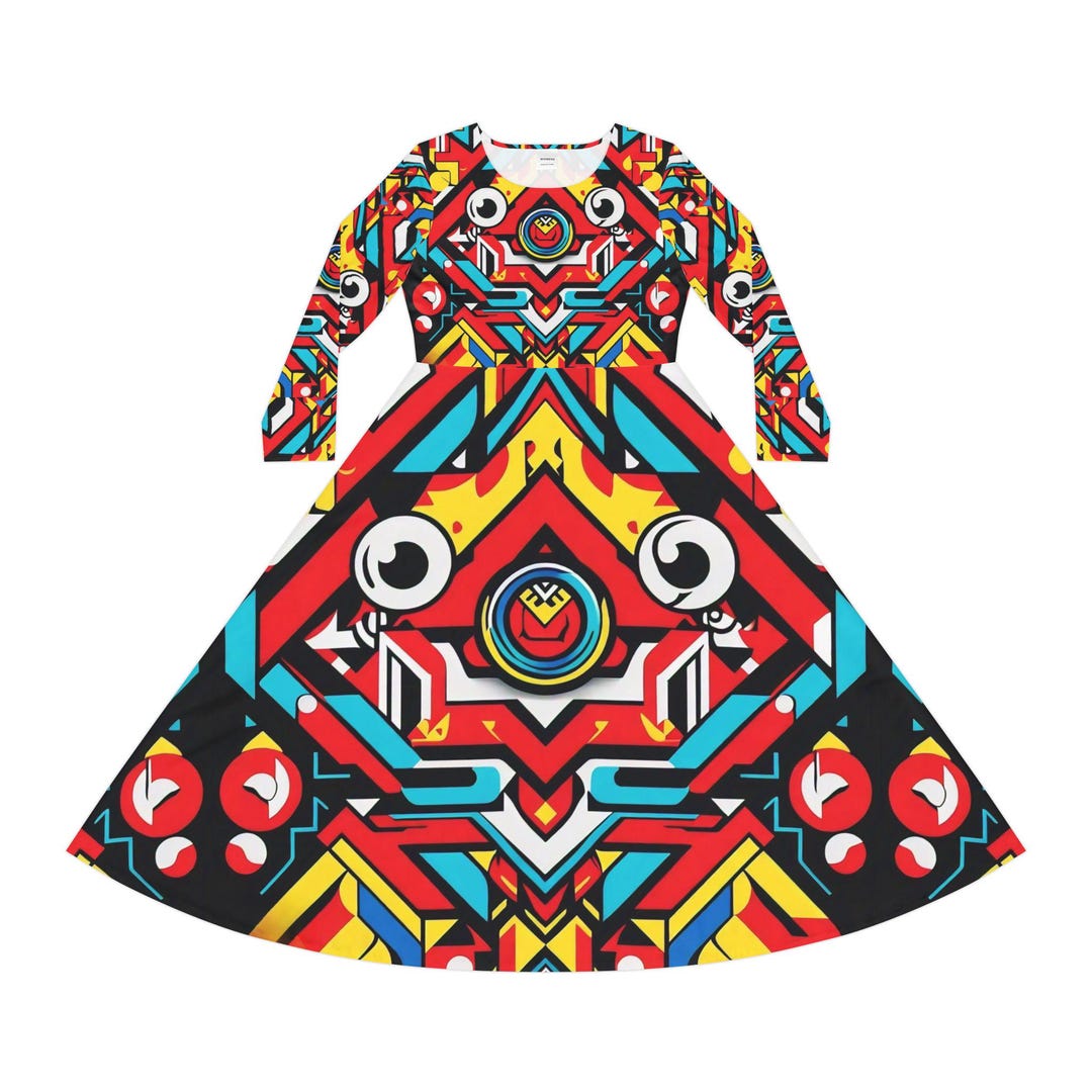 Women's Long Sleeve Dance Dress (AOP)