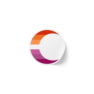 Lesbian Pride Crescent Moon | Queer Celestial Art for LGBTQ+ Visibility
