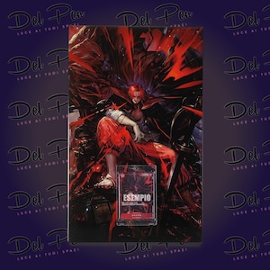 Shanks Op09 SR Alt - Quadro 40x25 cm Ceramica Italiana - Supporto per carte TCG Incluso - Supporto da muro incluso - One Piece
