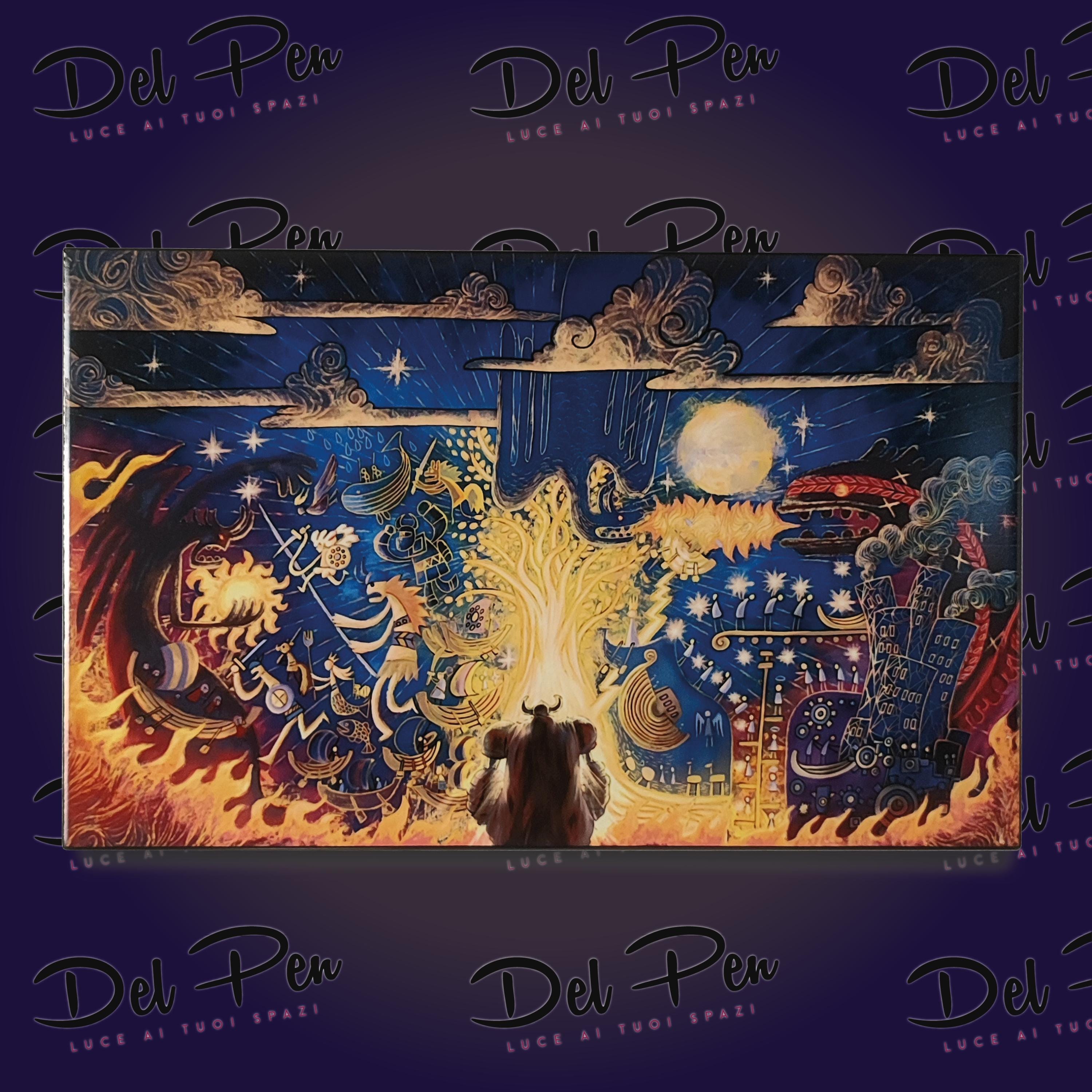 Table 1138 - One Piece - Painting 40 x 25 cm - Italian Ceramics - Wall Art - Otaku Design