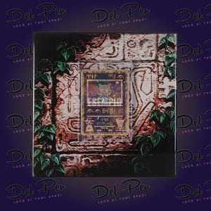 Mew Antico - Quadro 20x20 cm Ceramica Italiana - Decorazione muro - Design pareti - Supporto per carte TCG Incluso - Pokèmon