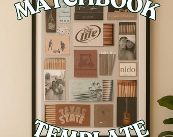 Editable Matchbook Template: DIY Wedding Favor, Party Branding (Canva, No Pro Needed)