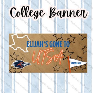 UTSA Roadrunners Banner: University of Texas San Antonio, Graduation & Dorm Decor