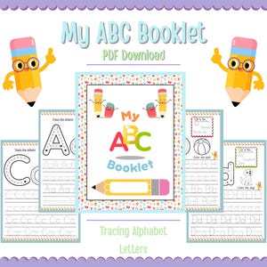 ABC Tracing & Coloring Workbook: Preschool Kindergarten Alphabet (PDF Printable