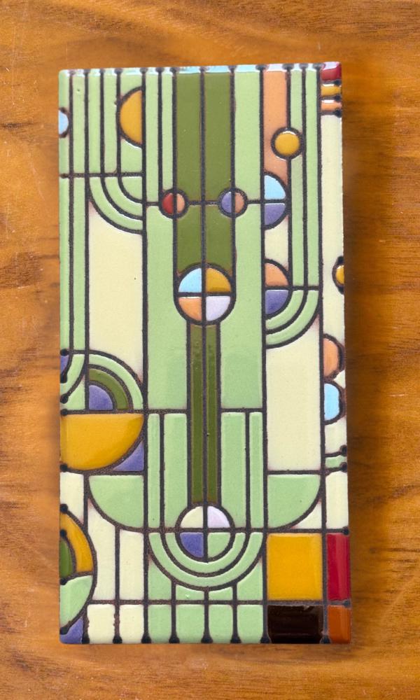 Saguaro Forms | Frank Lloyd Wright© 3x6 Ceramic Tile | Art and Architecture Gift | Unique Kitchen Trivet | Colorful Small Wall Decor