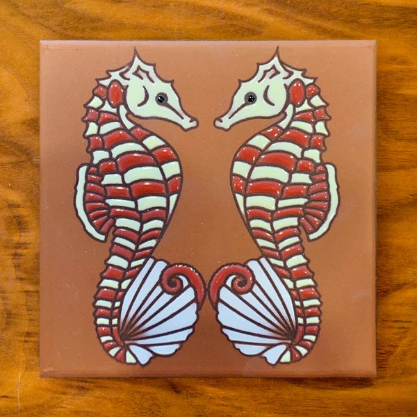 Seahorse Tile Etsy