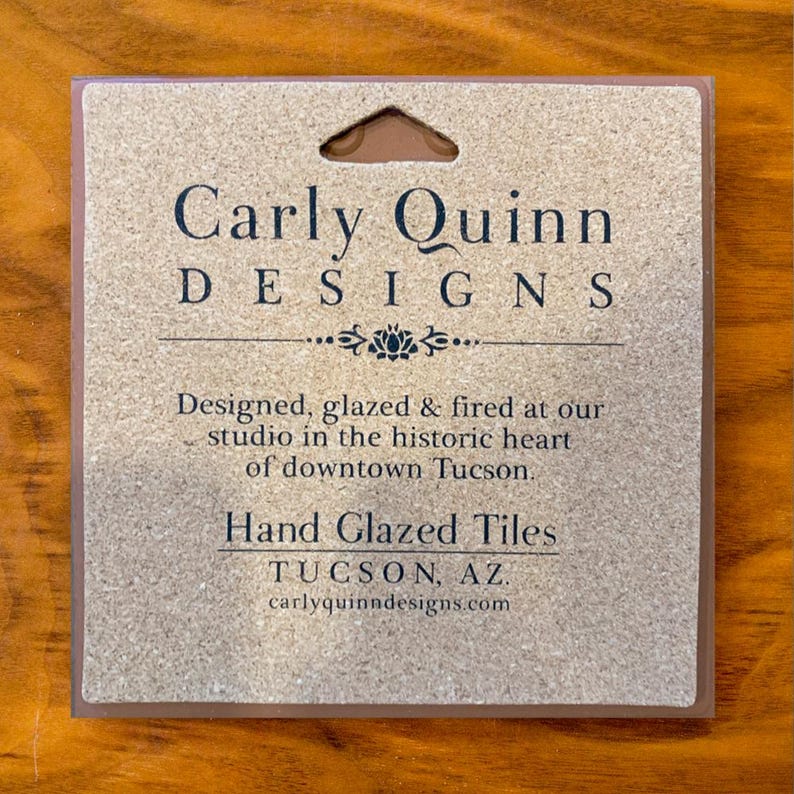 Saguaro Forms | Frank Lloyd Wright© 6x6 Ceramic Tile | Art and Architecture Gift | Unique Kitchen Trivet | Cork Backed | Small Wall Decor