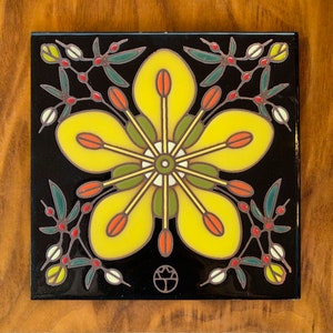 6"x6" Exclusive Wil Taylor Creosote Hand Glazed Tile