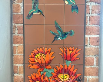 18x36 Hummingbirds on Terra Cotta