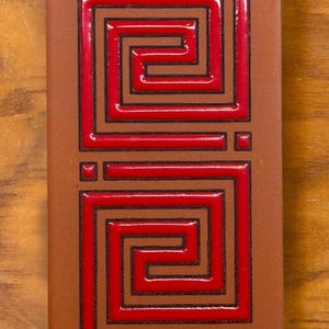 Whirling Arrow on Terra Cotta | Frank Lloyd Wright© 3x6 Ceramic Tile | Art and Architecture Gift | Unique Wall Decor | Cork Backed