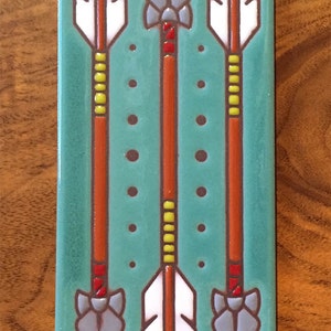 3x6 Jade  Arrows Hand Glazed Decorative Ceramic Tile