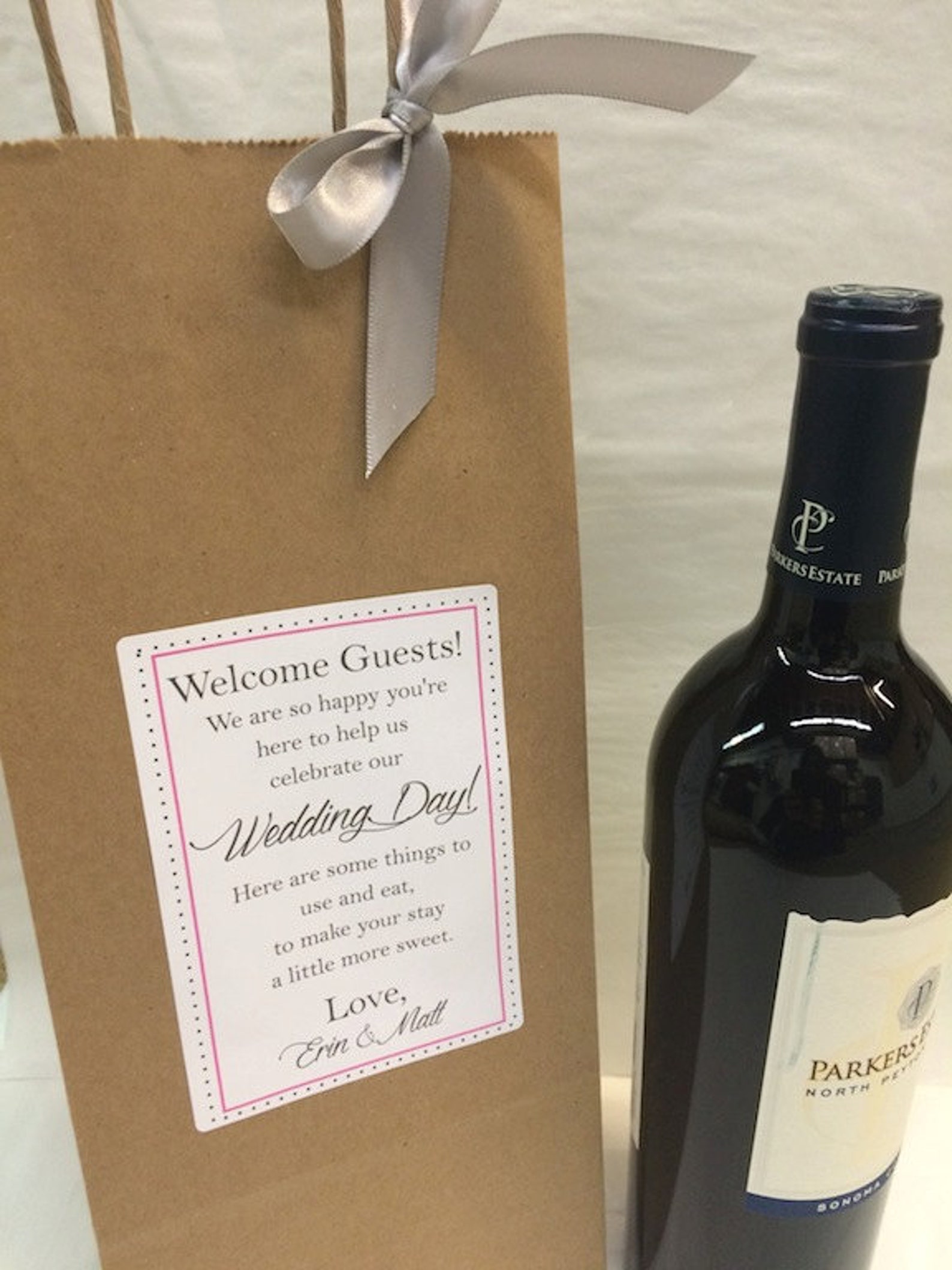 Wine Gift Bag Bottle or Champagne Gift Bag Wedding Bag Etsy